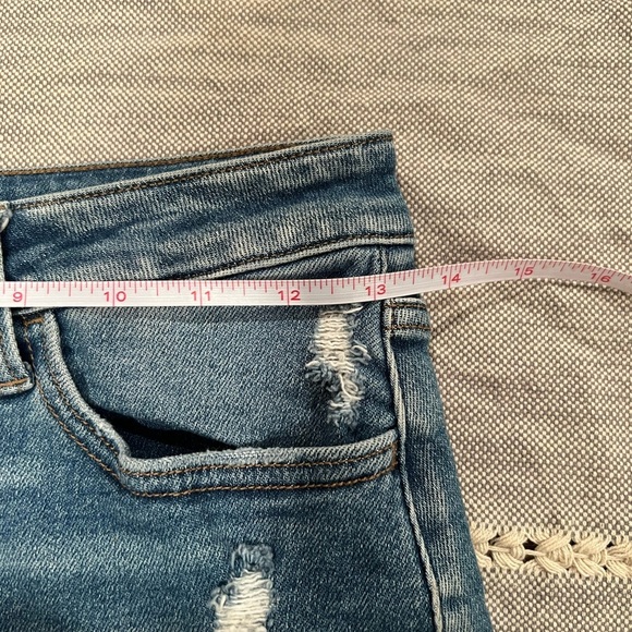 Vervet small Denim Distressed Mini Skirt, destroyed, EUC, see photos - Picture 3 of 7